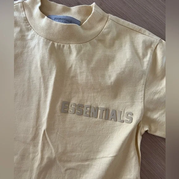 Essentials Women's Athletic Shorts and Tee in Pale Yellow - Picture 5 of 14